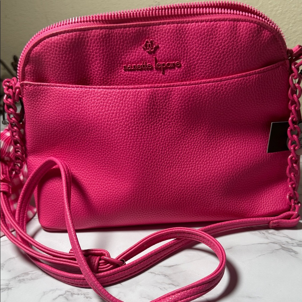 Nanette Lepore Vibrant Pink Crossbody Bag